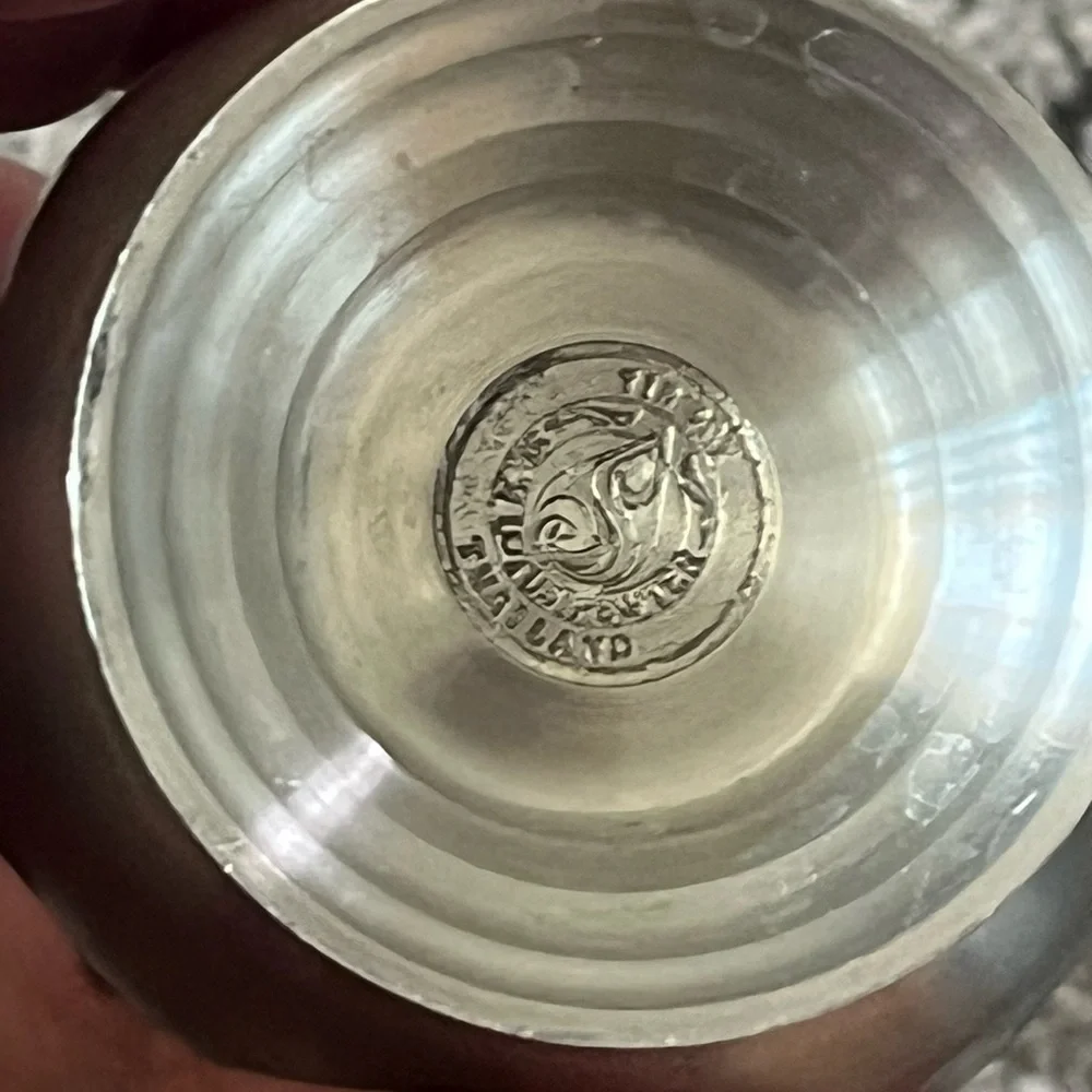 Elegant Silver Pewter Vase Thailand